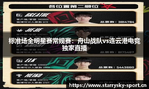 标准场全明星赛常规赛：舟山战队vs连云港电竞独家直播